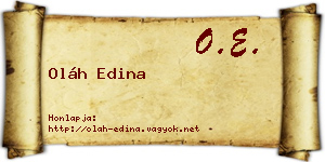 Oláh Edina névjegykártya